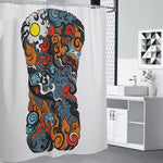 Japanese Elemental Tattoo Print Premium Shower Curtain