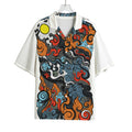 Japanese Elemental Tattoo Print Rayon Hawaiian Shirt