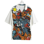 Japanese Elemental Tattoo Print Rayon Hawaiian Shirt