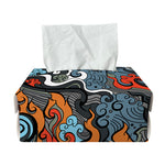 Japanese Elemental Tattoo Print Rectangle Tissue Box Cover