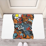 Japanese Elemental Tattoo Print Rubber Doormat