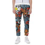 Japanese Elemental Tattoo Print Scuba Joggers