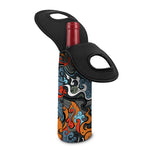 Japanese Elemental Tattoo Print Single Neoprene Wine Tote