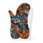Japanese Elemental Tattoo Print Single Oven Mitt