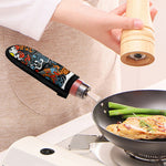 Japanese Elemental Tattoo Print Skillet Handle Cover