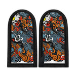 Japanese Elemental Tattoo Print Skillet Handle Cover