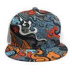 Japanese Elemental Tattoo Print Snapback Cap