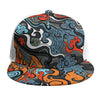 Japanese Elemental Tattoo Print Snapback Cap