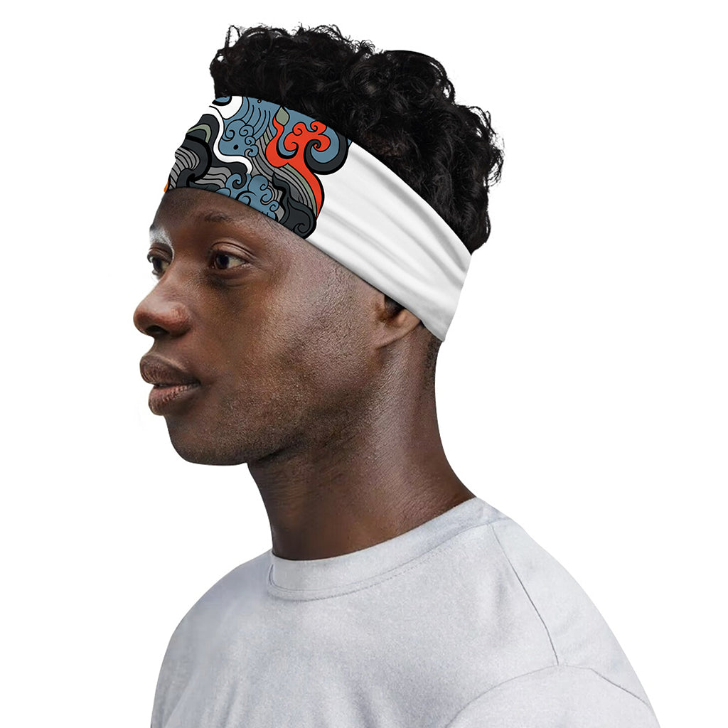 Japanese Elemental Tattoo Print Sports Headband