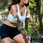 Japanese Elemental Tattoo Print Sun Protection Arm Sleeves