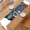 Japanese Elemental Tattoo Print Table Runner