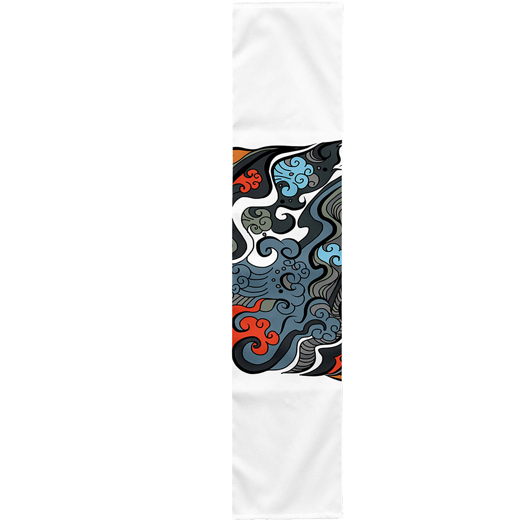 Japanese Elemental Tattoo Print Table Runner