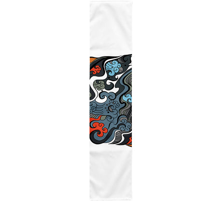 Japanese Elemental Tattoo Print Table Runner