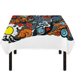 Japanese Elemental Tattoo Print Tablecloth