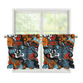Japanese Elemental Tattoo Print Tier Curtains
