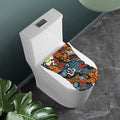 Japanese Elemental Tattoo Print Toilet Lid Cover