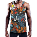 Japanese Elemental Tattoo Print Men's Workout Tank Top