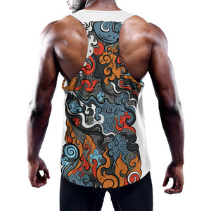 Japanese Elemental Tattoo Print Training Tank Top