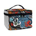 Japanese Elemental Tattoo Print Travel Makeup Bag