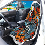 Japanese Elemental Tattoo Print Waterproof Car Seat Cover