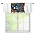 Japanese Elemental Tattoo Print Window Valance