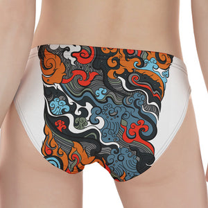 Japanese Elemental Tattoo Print Women's Panties