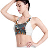 Japanese Elemental Tattoo Print Women's Sports Bra