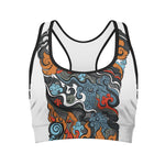 Japanese Elemental Tattoo Print Women's Sports Bra