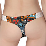 Japanese Elemental Tattoo Print Women's Thong