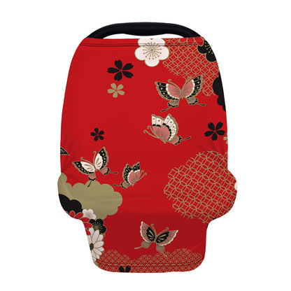 Japanese Flower Print Baby Seat Cover