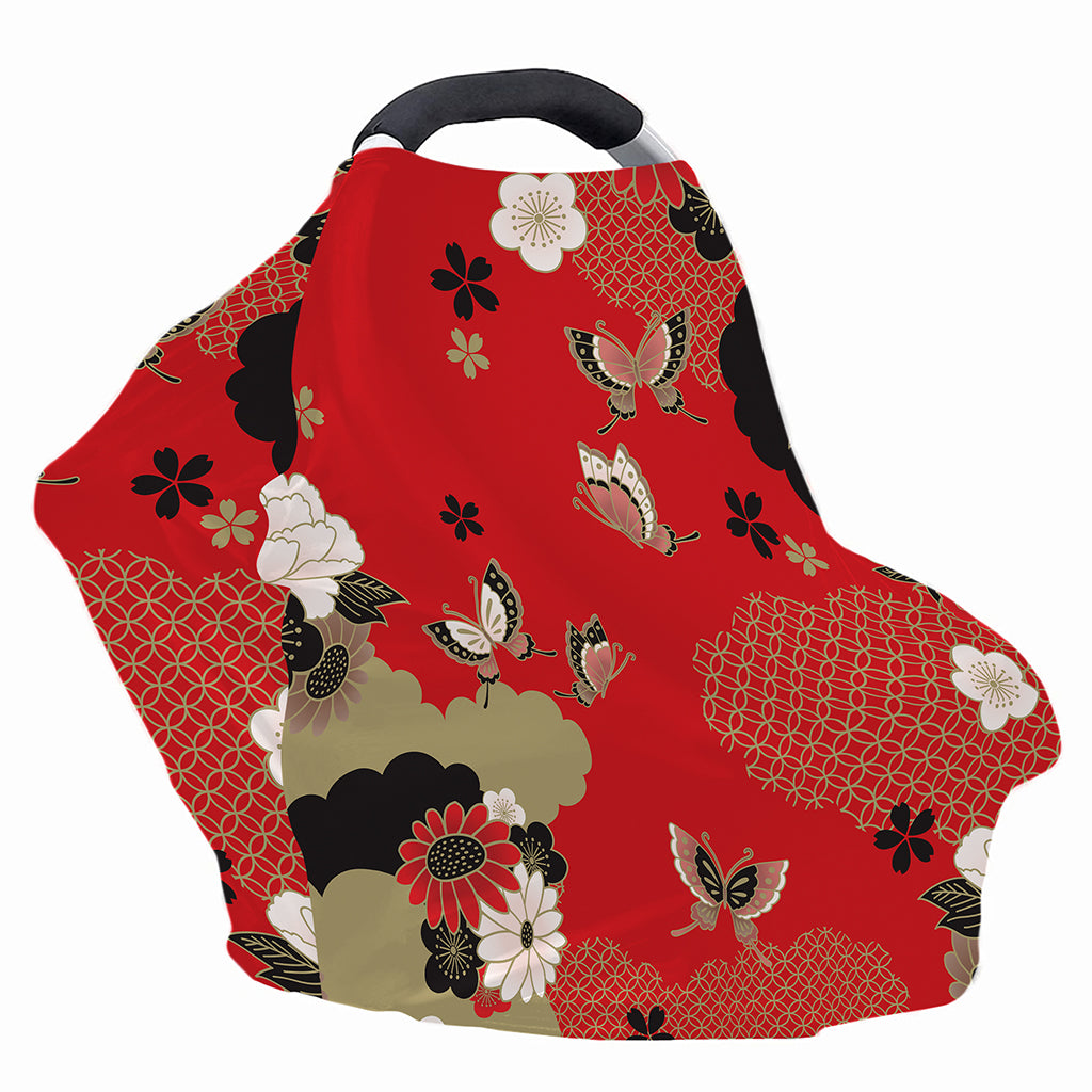 Japanese Flower Print Baby Seat Cover