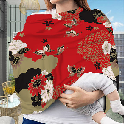 Japanese Flower Print Baby Seat Cover