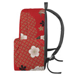 Japanese Flower Print Backpack