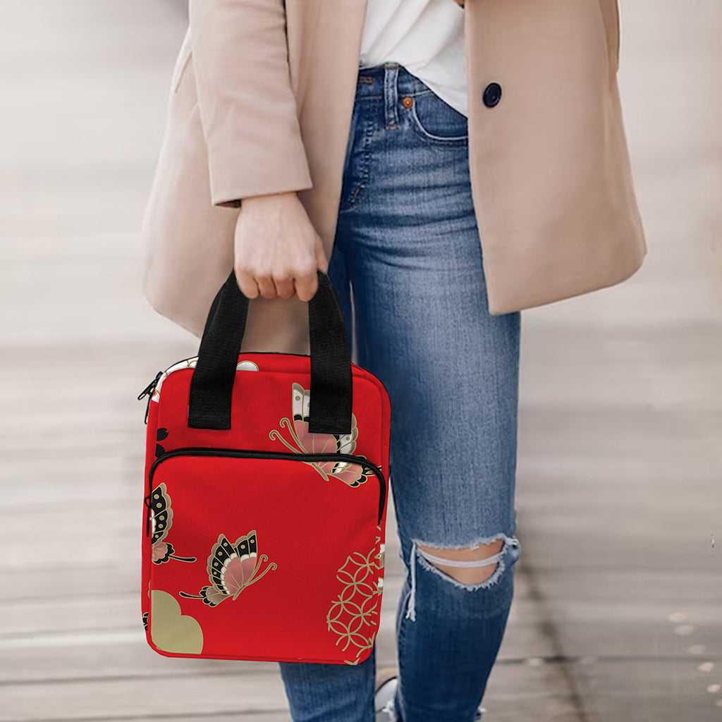Japanese Flower Print Bible Tote Bag