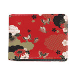 Japanese Flower Print Bifold Wallet