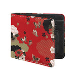 Japanese Flower Print Bifold Wallet