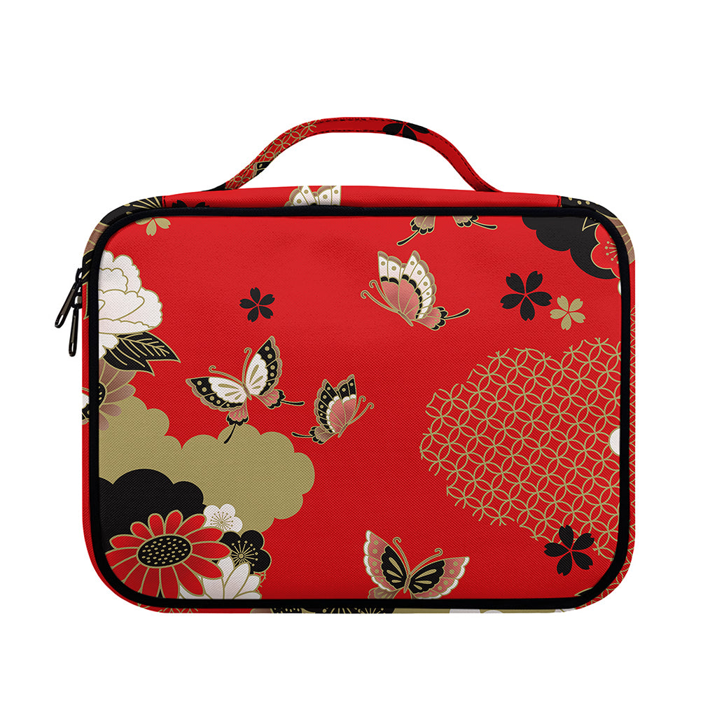 Japanese Flower Print Briefcase Bible Bag