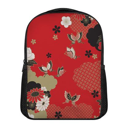 Japanese Flower Print Casual Backpack