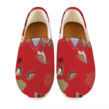 Japanese Flower Print Casual Shoes