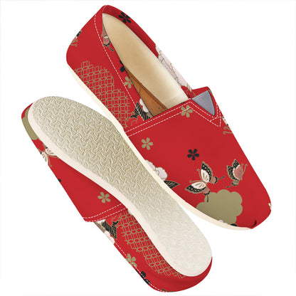 Japanese Flower Print Casual Shoes