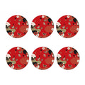 Japanese Flower Print Coaster Set