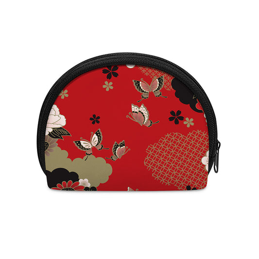 Japanese Flower Print Coin Purse
