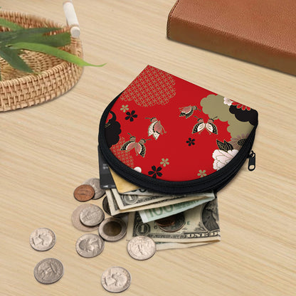 Japanese Flower Print Coin Purse