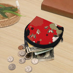 Japanese Flower Print Coin Purse