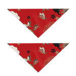 Japanese Flower Print Dog Bandana