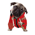 Japanese Flower Print Dog Zip Up Hoodie