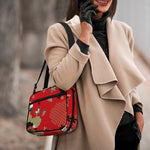 Japanese Flower Print Double Strap Bible Bag
