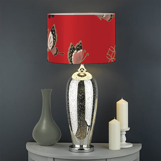 Japanese Flower Print Drum Lamp Shade