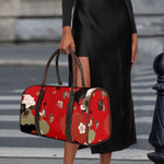 Japanese Flower Print Duffle Bag