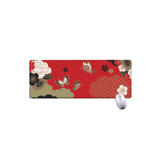 Japanese Flower Print Extended Mouse Pad